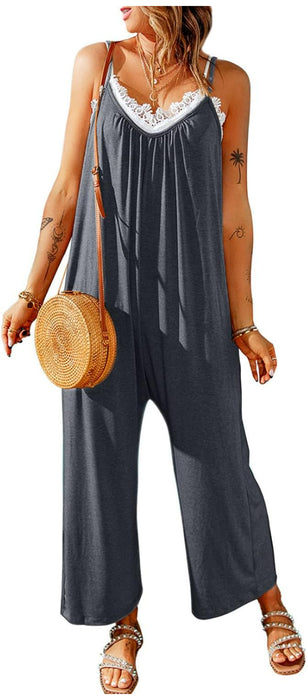 Casual Sleeveless Jumpsuit With Pockets