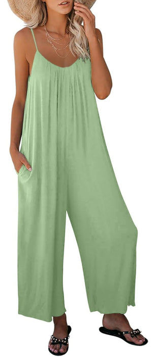 Casual Sleeveless Jumpsuit With Pockets