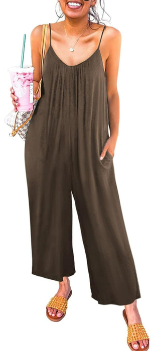 Casual Sleeveless Jumpsuit With Pockets