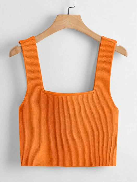 Casual Style Plain Vest Top