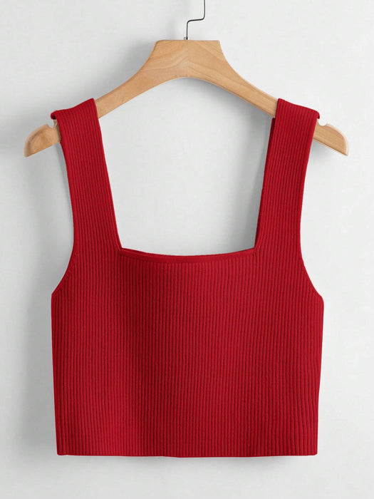 Casual Style Plain Vest Top