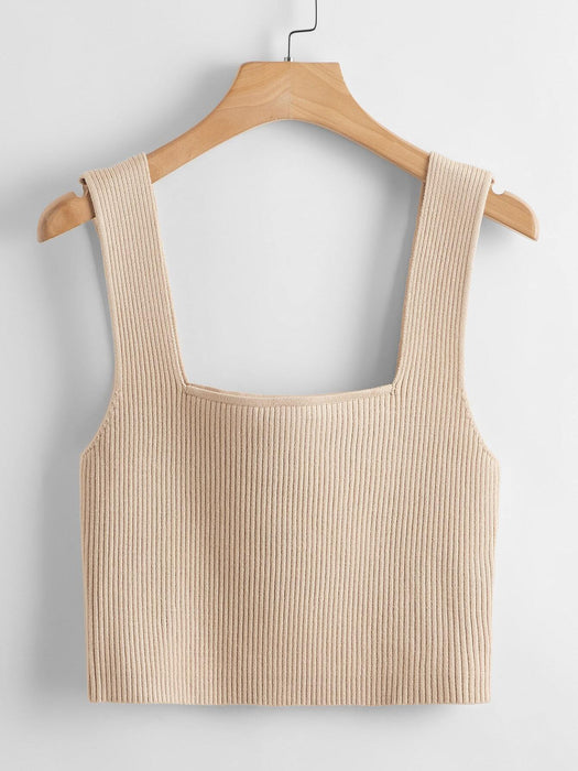 Casual Style Plain Vest Top