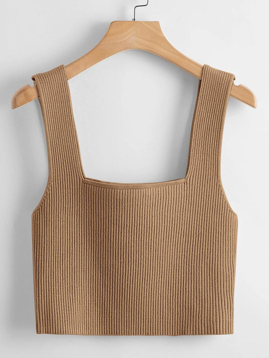 Casual Style Plain Vest Top