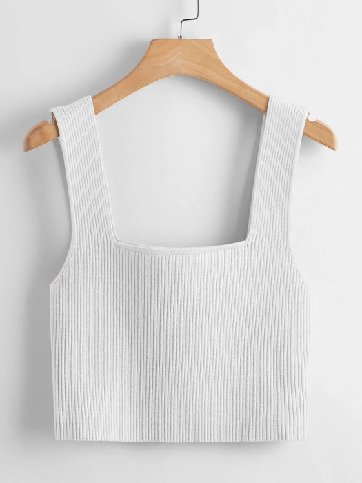 Casual Style Plain Vest Top