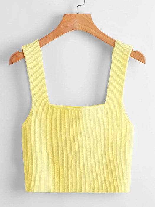 Casual Style Plain Vest Top