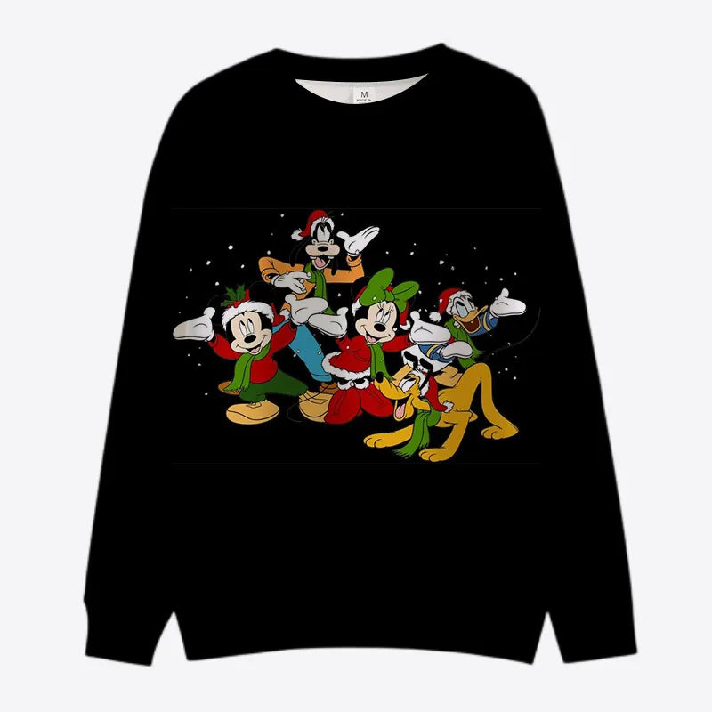 Christmas Pattern Mickey And Minnie Sweatshirts