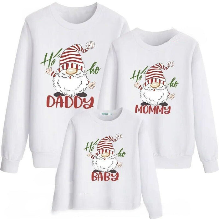 Christmas Santa Printed Matching Sweater