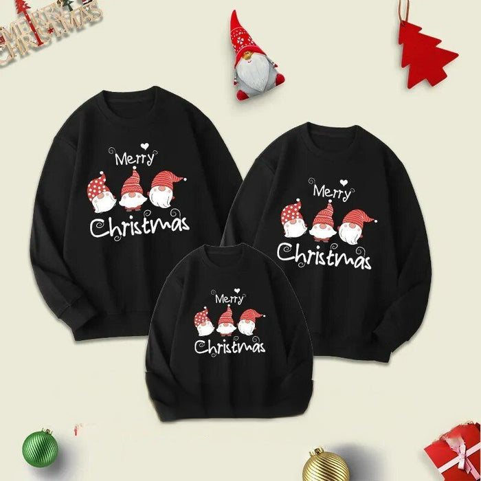 Christmas Santa Printed Matching Sweater