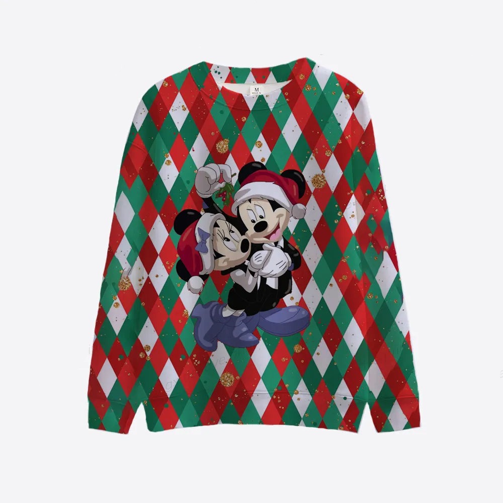 Christmas Theme Mickey And Minnie Sweatshirts