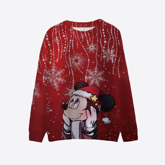 Christmas Theme Mickey And Minnie Sweatshirts