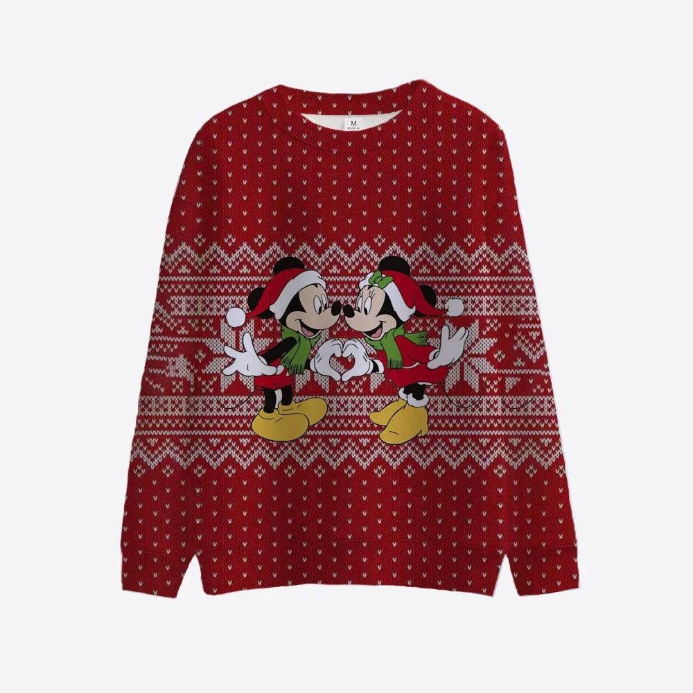 Christmas Theme Mickey And Minnie Sweatshirts