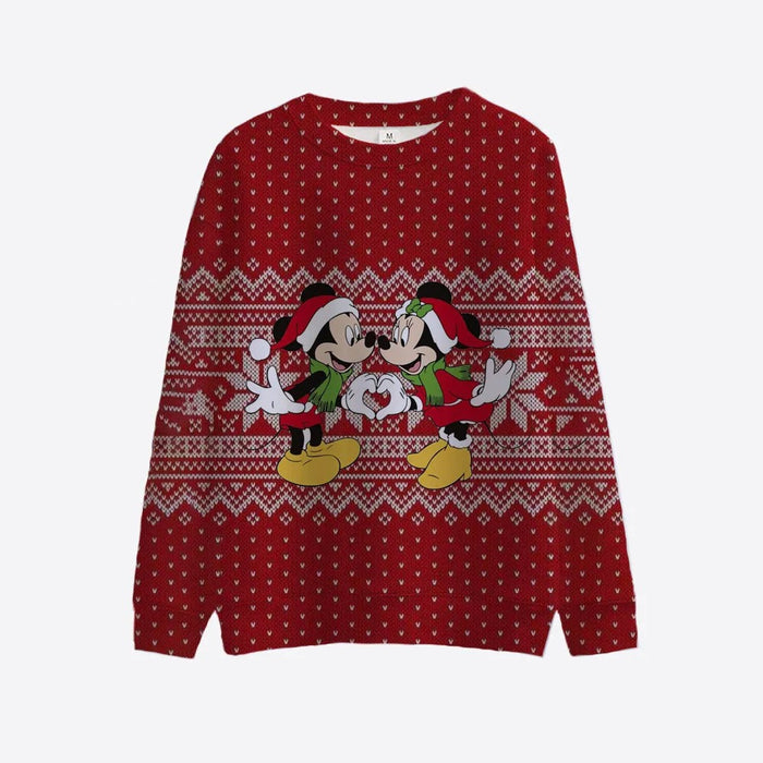 Christmas Theme Mickey And Minnie Sweatshirts