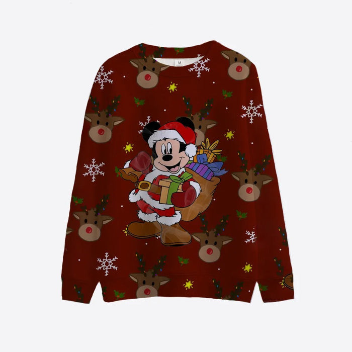 Christmas Theme Mickey And Minnie Sweatshirts