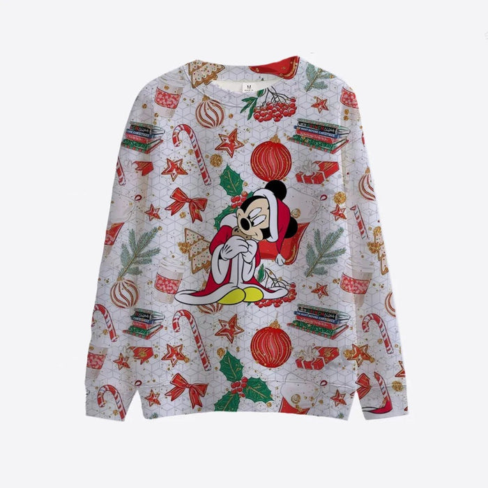 Christmas Theme Mickey And Minnie Sweatshirts