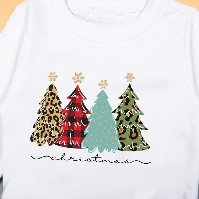 Christmas Tree Printed Casual Sweatshirt