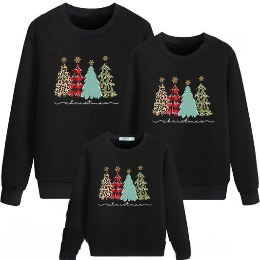 Tree Printed Matching Christmas Sweater