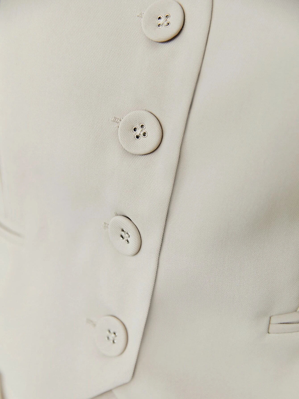 Elegant Front Button Vest Blazer