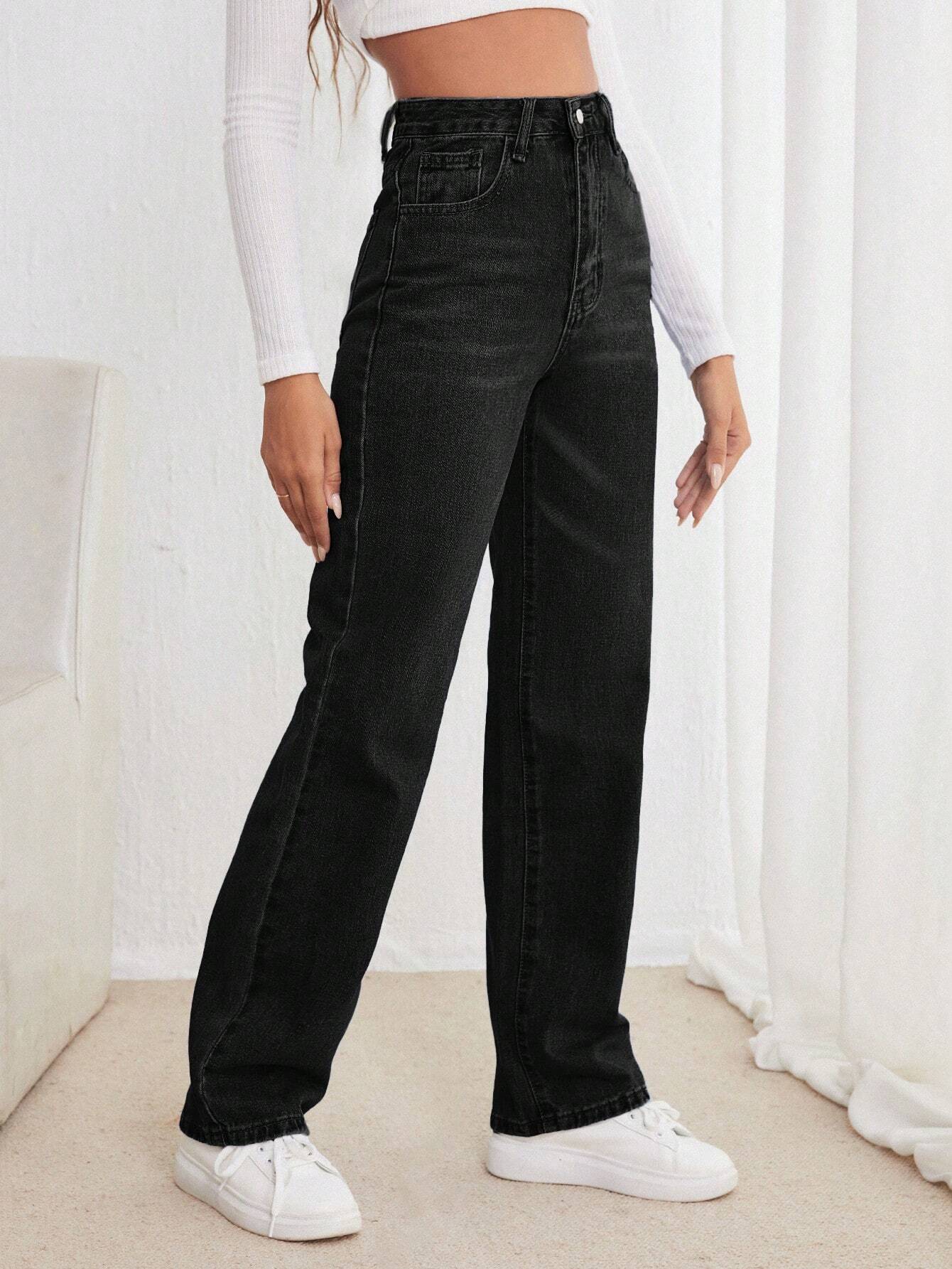 High Straight Fit Jeans