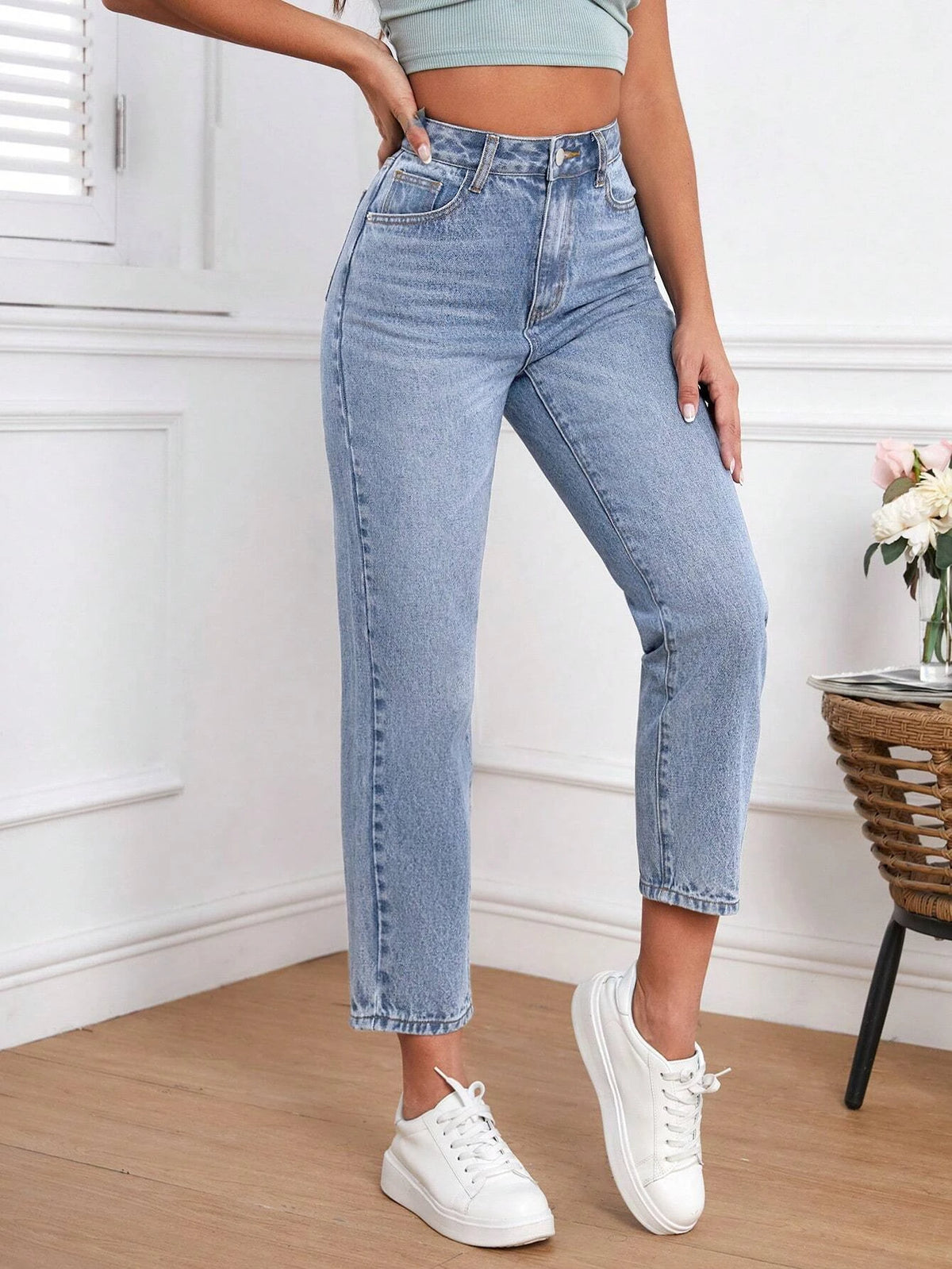 High Tapered Jeans