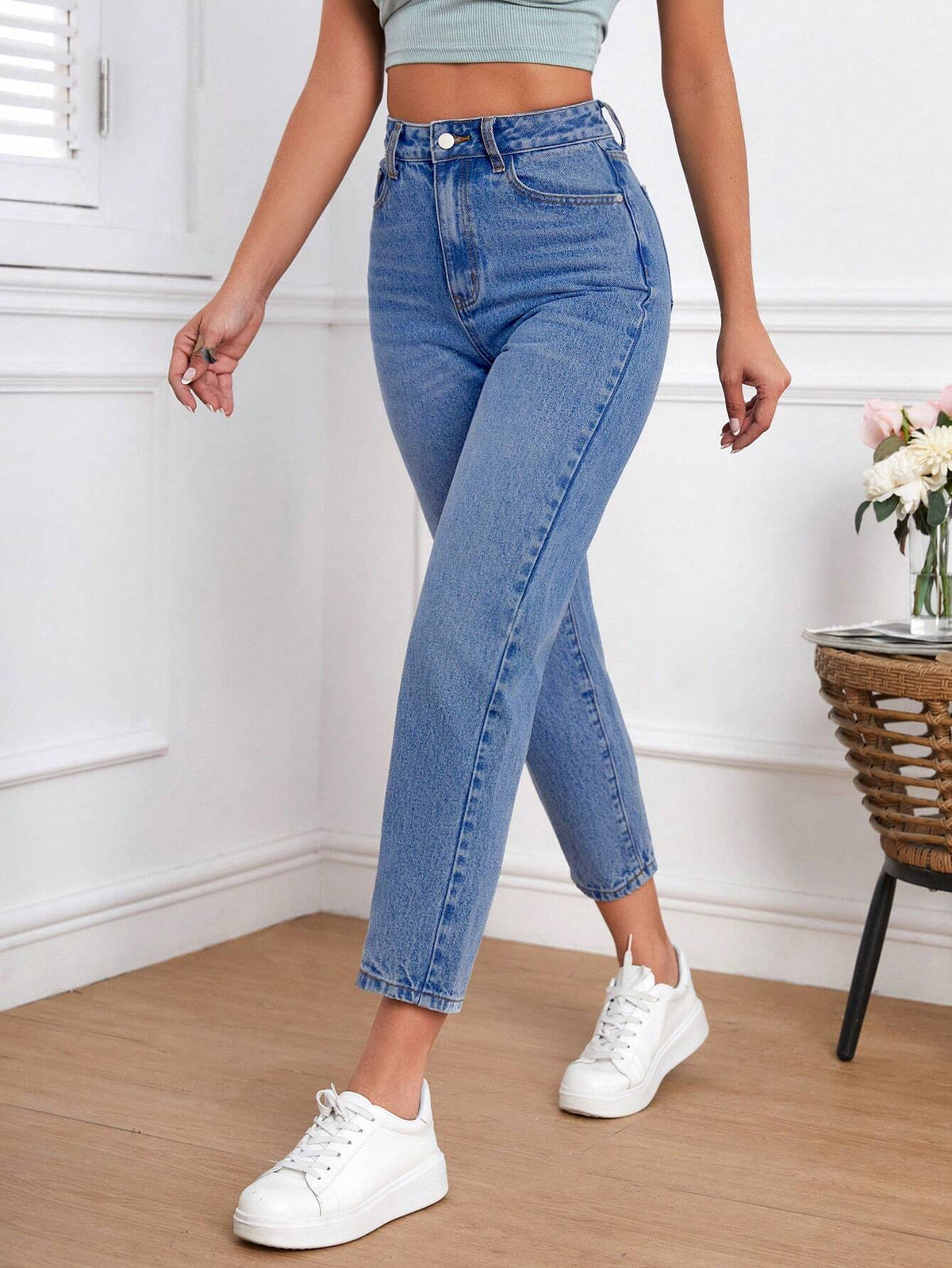 High Tapered Jeans