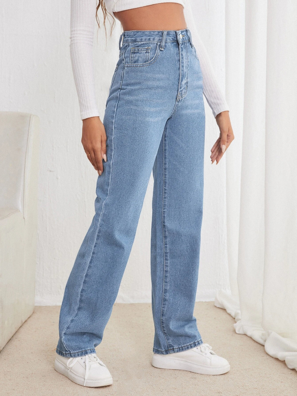 High Straight Jeans