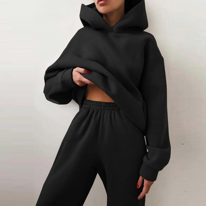 Hooded Sweatshirt And Joggers Set