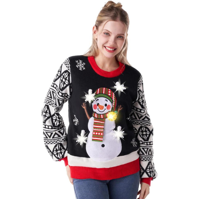 Festive Christmas Sweater with Lights