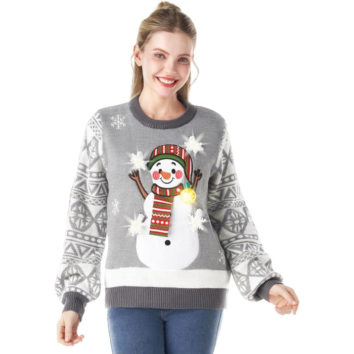 Festive Christmas Sweater with Lights