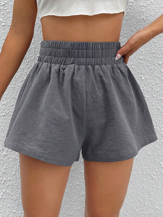 Letter Patched Detail Shorts