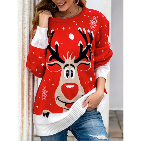 Long Sleeve Fur Christmas Matching Sweater