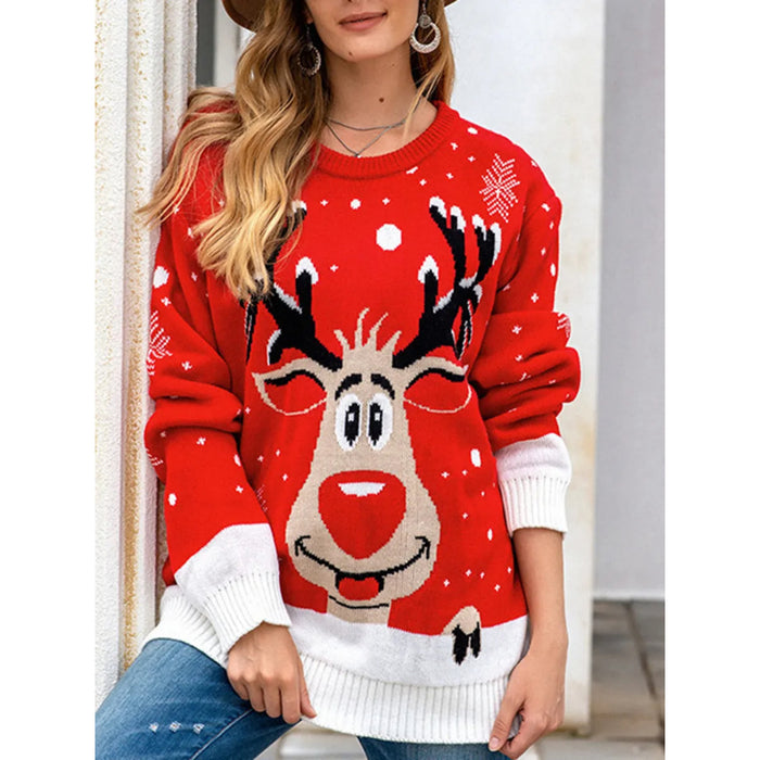 Long Sleeve Fur Christmas Matching Sweater