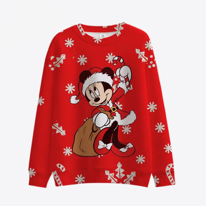 Long Sleeve Cartoon Print Sweaters