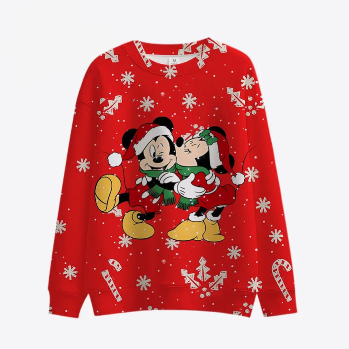 Long Sleeve Cartoon Print Sweaters