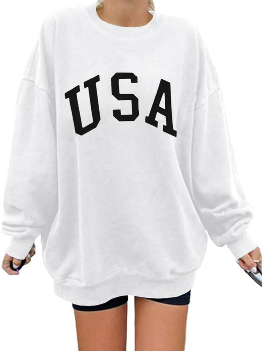 Long Sleeve Casual Loose Pullover Sweatshirt