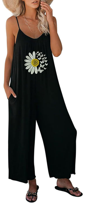 Loose Fit Sleeveless Jumpsuit With Pockets