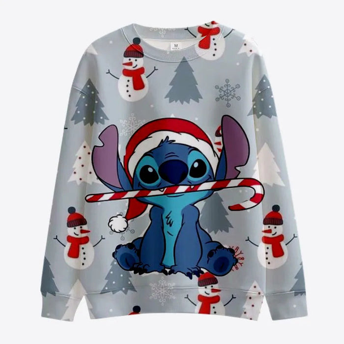 Cartoon Print Christmas Themed Sweatshirts