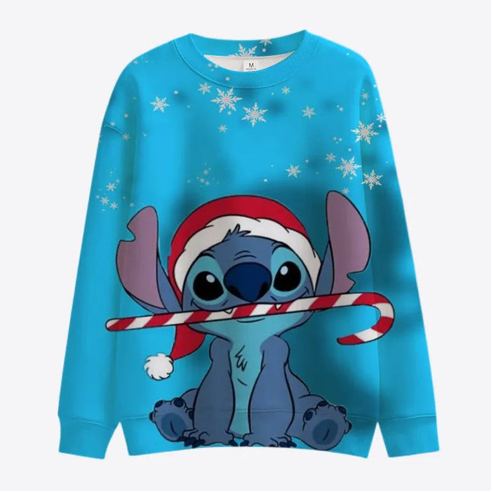 Cartoon Print Christmas Themed Sweatshirts