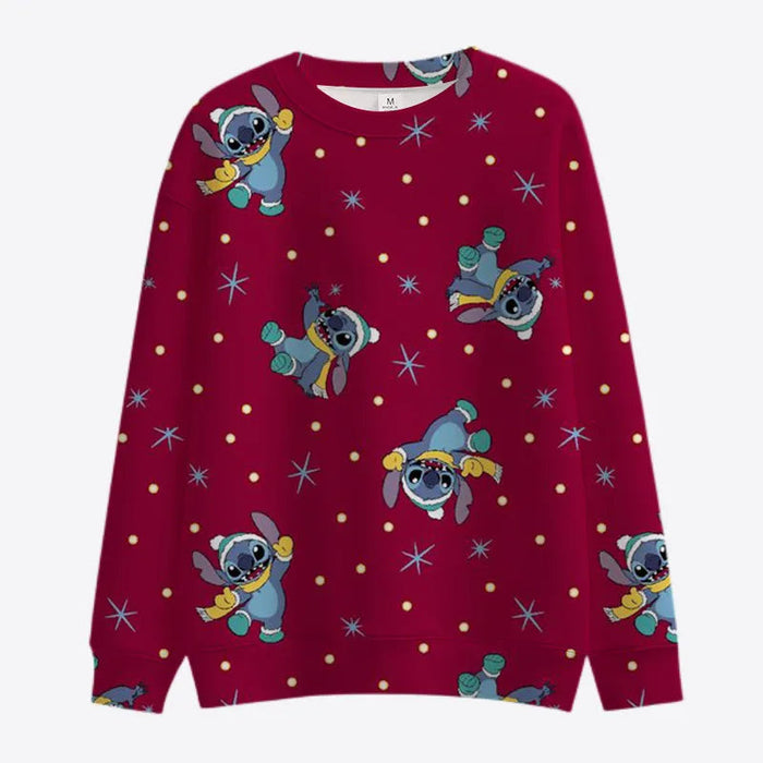 Cartoon Print Christmas Themed Sweatshirts