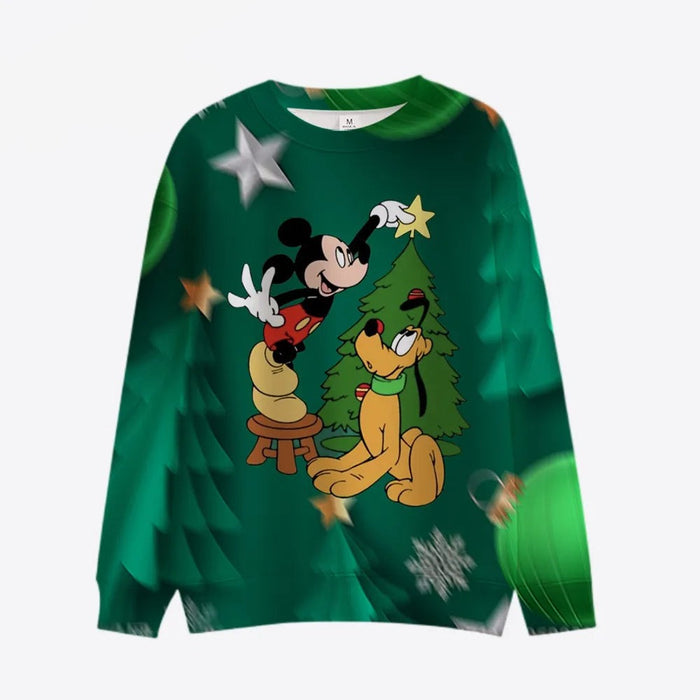 Cartoon Patterned Long Sleeve Sweaters