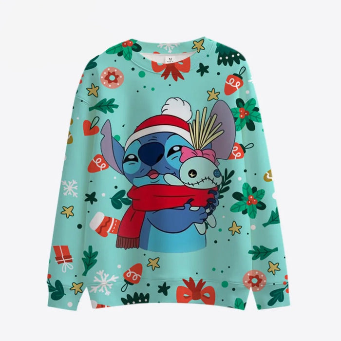 Cartoon Patterned Long Sleeve Sweaters