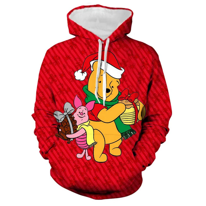 Christmas Cartoon Printed Hoodie