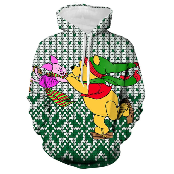 Christmas Cartoon Printed Hoodie