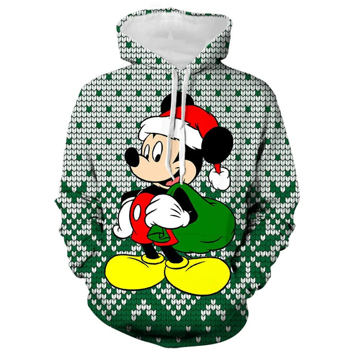 Christmas Cartoon Printed Hoodie