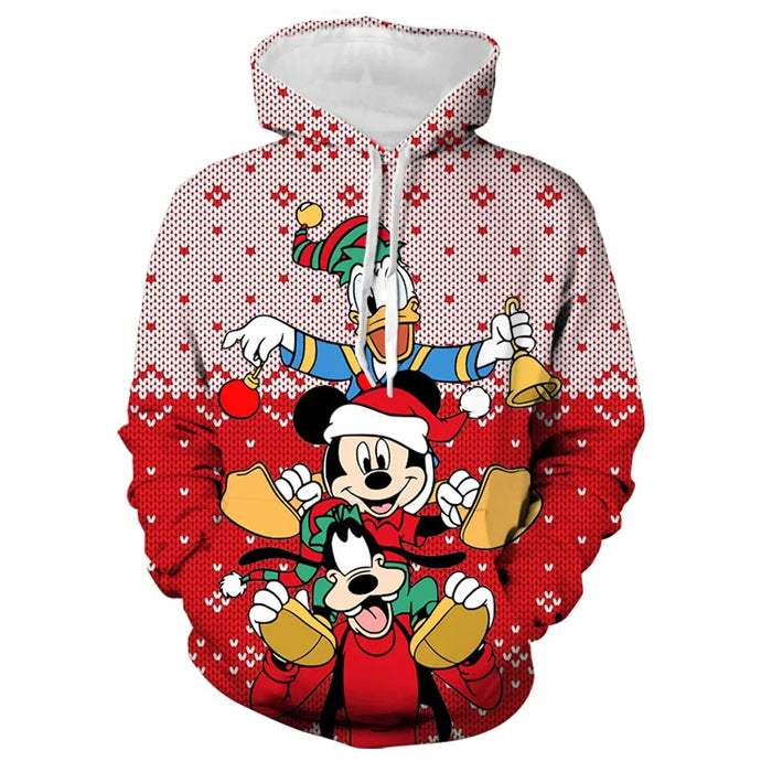 Christmas Cartoon Printed Hoodie