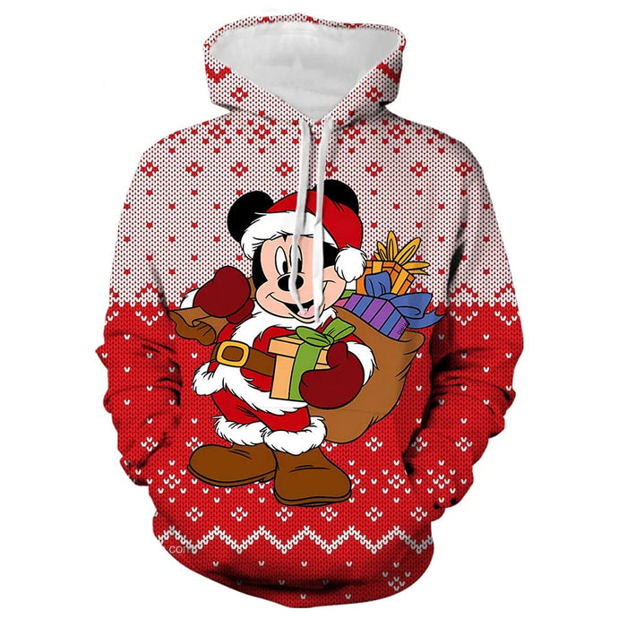 Christmas Cartoon Printed Hoodie