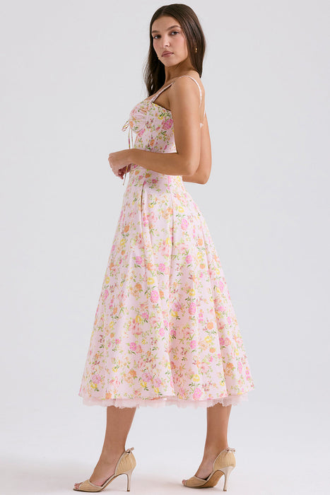 Peony Floral Printed Design Sundress