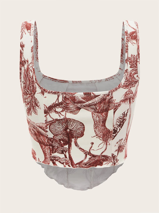 Printed Patterned Trim Tank Top