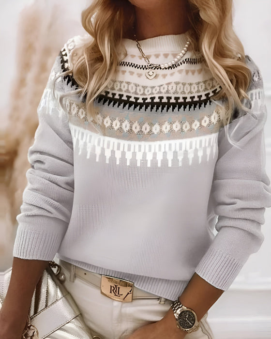 Retro Style Winter Long Sleeve Knitted Sweater