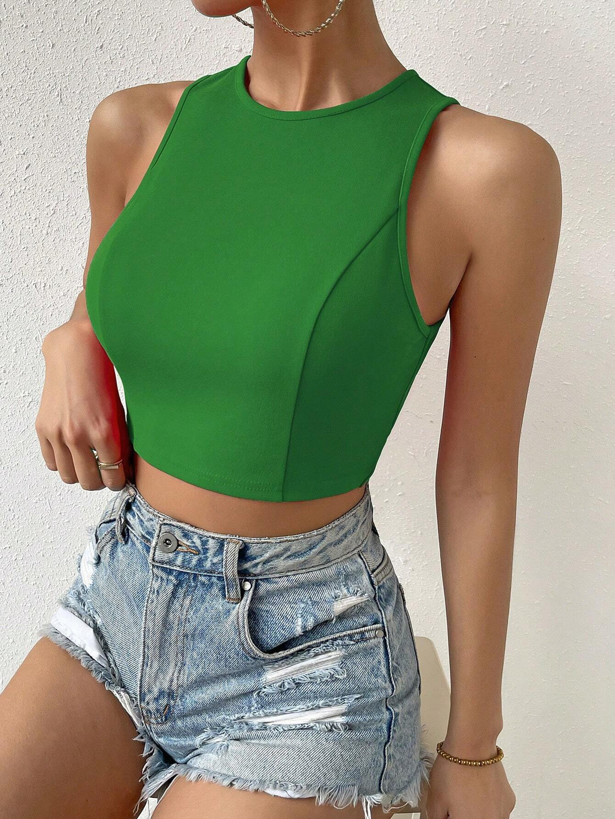 Solid Backless Tank Top