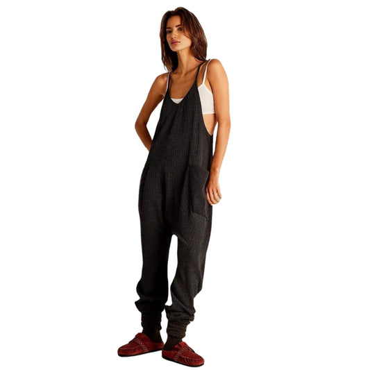 Waffle Jumpsuit With Pockets